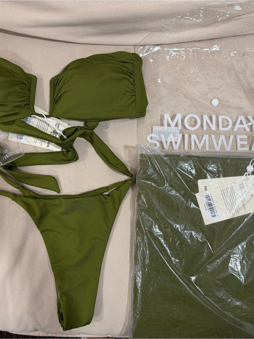 Monday Swimwear St Martinique Bandeau + Brazil Thong + St Tropez Sarong - Picture 3 of 5